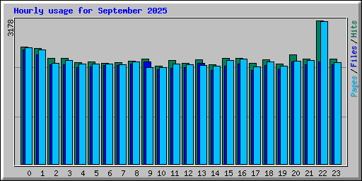 Hourly usage for September 2025
