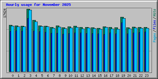 Hourly usage for November 2025