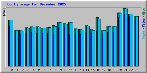 Hourly usage for December 2025
