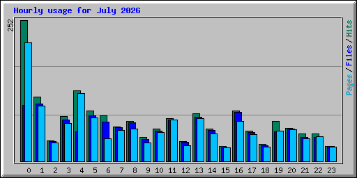 Hourly usage for July 2026